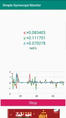 Simple Gyroscope Monitor android App screenshot 1